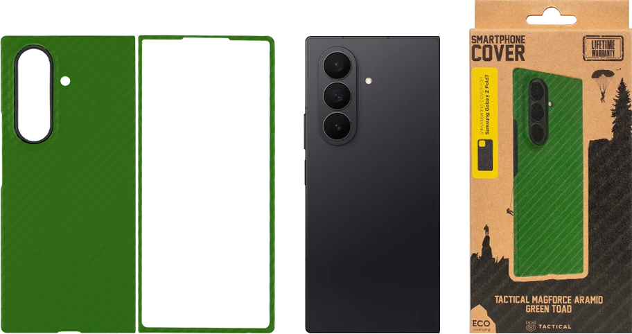 Tactical MagForce Aramid dėklas skirtas Samsung Galaxy Z Fold 7 Žalias Toad