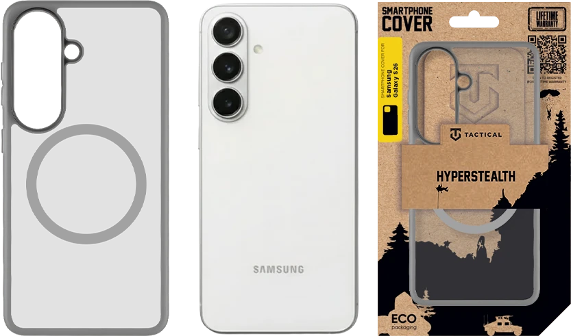 Tactical MagForce Hyperstealth dėklas skirtas Samsung Galaxy S26 Light Pilkas