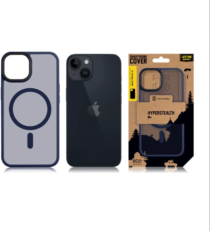 Dėklas Mėlyna Tactical MagForce Hyperstealth dangtelis, skirtas iPhone 14 Deep Mėlyna