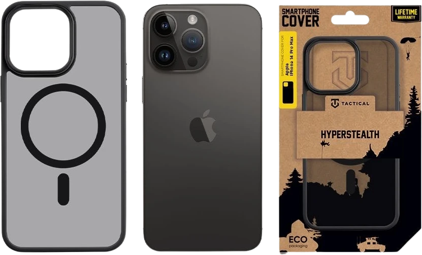 Dėklas Tactical MagForce Hyperstealth dangtelis, skirtas iPhone 14 Pro Max Asphalt