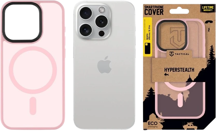Tactical MagForce Hyperstealth dėklas skirtas Apple iPhone 15 Pro Rožinė Panther
