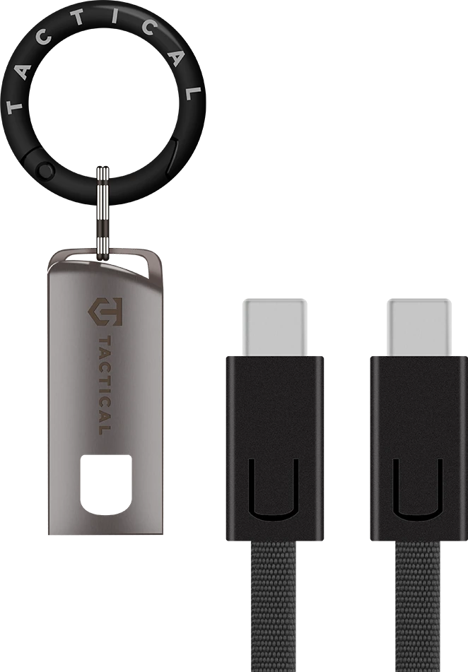 Tactical OODA Loop kabelis USB-C/USB-C juodos spalvos