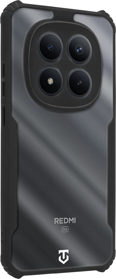 Tactical Quantum Stealth dėklas skirtas Xiaomi Redmi Note 15 Pro Clear/juodos spalvos