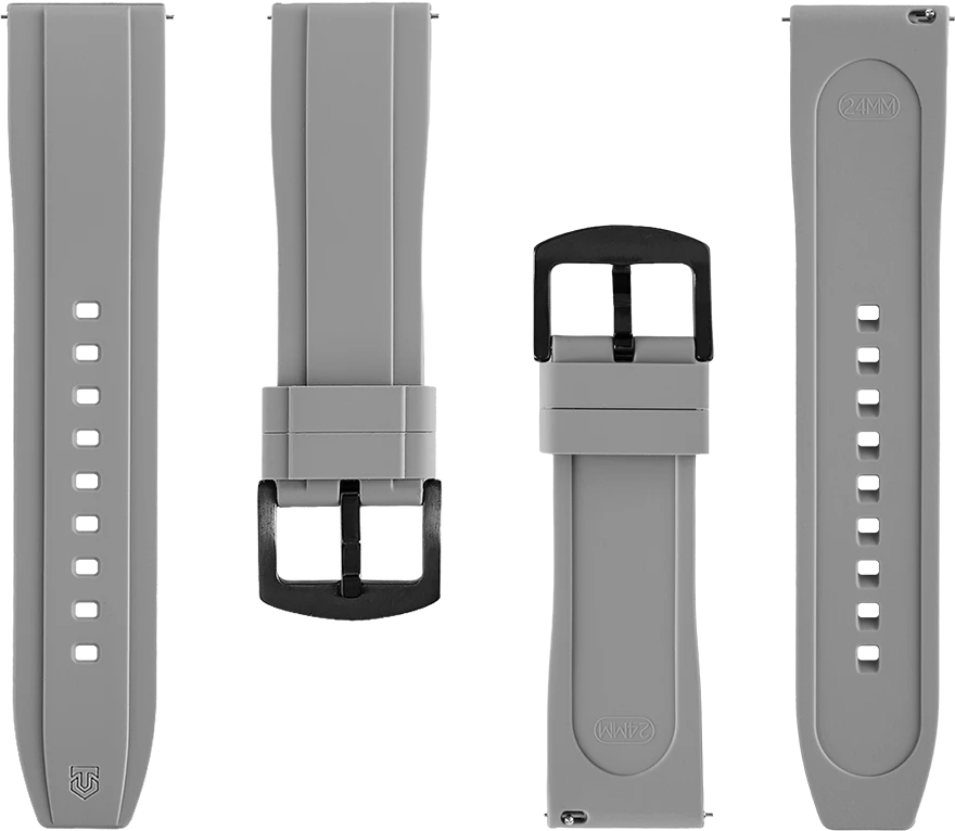 Tactical Quick Release Silicone apyrankė 24mm pilkos spalvos