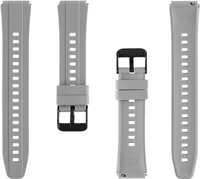 Tactical Quick Release Silicone apyrankė 18mm pilkos spalvos