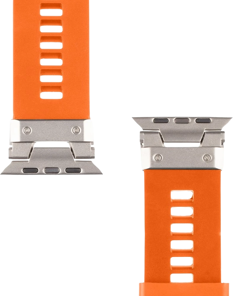 „Tactical Tough Band“ apyrankė „Apple Watch Ultra Safety“ oranžinė/sidabrinė