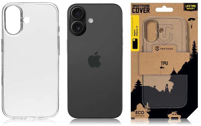 Tactical TPU dėklas skirtas Apple iPhone 17 skaidrus