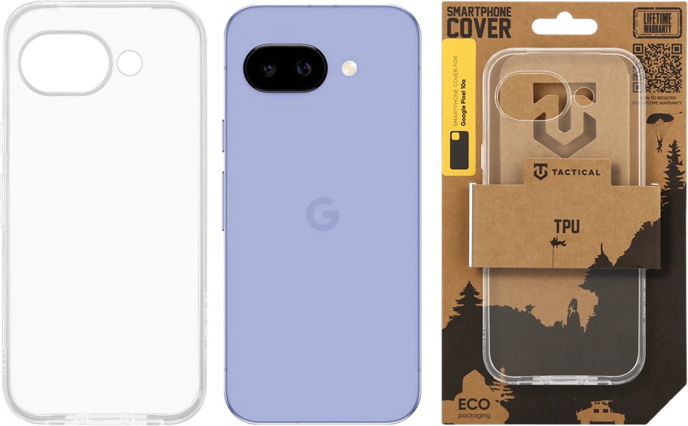 Tactical TPU dėklas skirtas Google Pixel 10a skaidrus