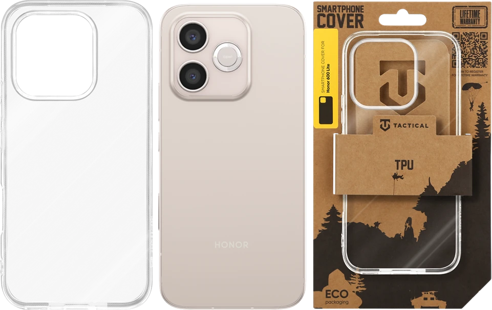 Tactical TPU dėklas skirtas Honor 600 Lite skaidrus