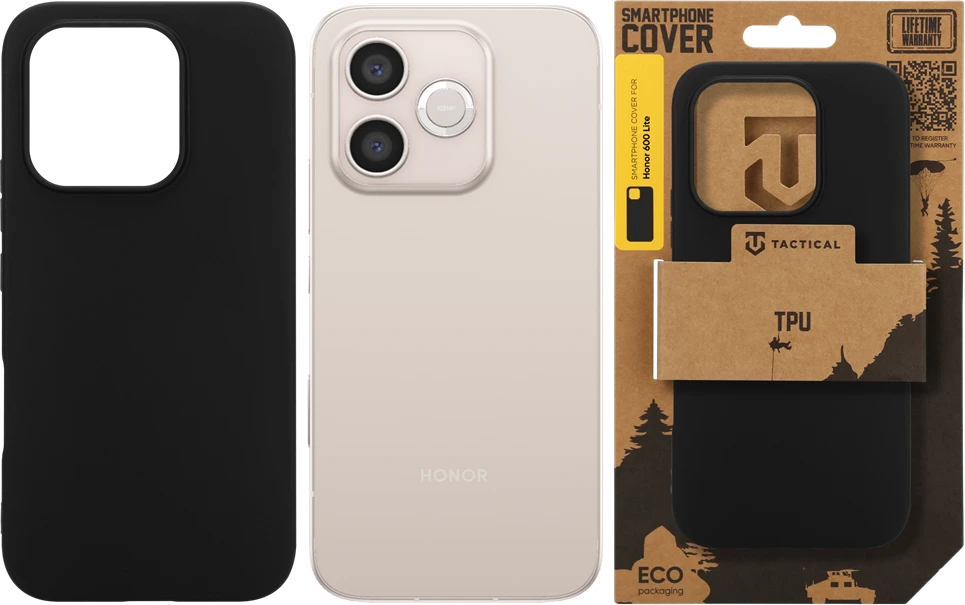 Tactical TPU dėklas skirtas Honor 600 Lite juodos spalvos