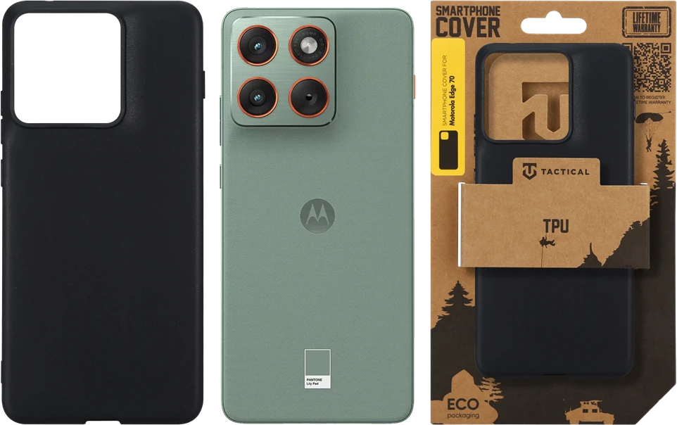 Tactical TPU dėklas skirtas Motorola Edge 70 juodos spalvos