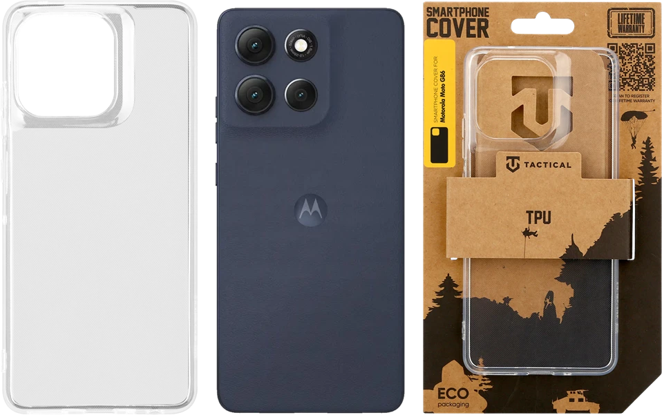 Tactical TPU dėklas skirtas Motorola Moto G86 Transparent