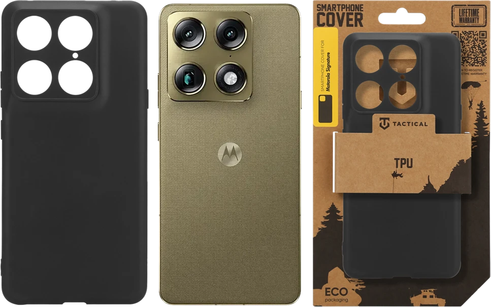 Tactical TPU dėklas skirtas Motorola Signature juodos spalvos