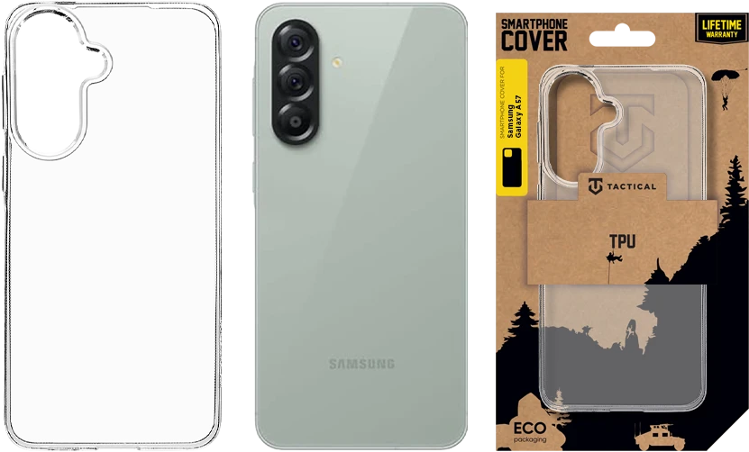 Tactical TPU dėklas skirtas Samsung Galaxy A57 skaidrus