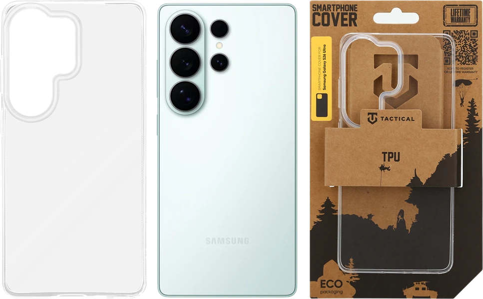 Tactical TPU dėklas skirtas Samsung Galaxy S26 Ultra skaidrus