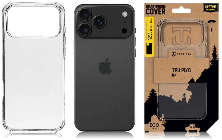 Tactical TPU Plyo dėklas skirtas Apple iPhone 17 Pro Max skaidrus