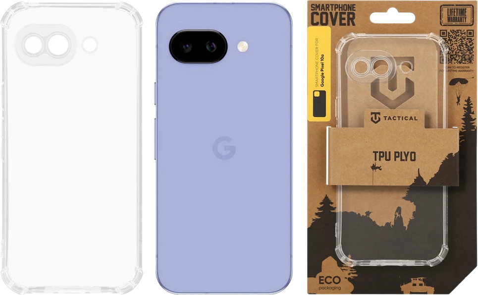 Tactical TPU Plyo dėklas skirtas Google Pixel 10a skaidrus
