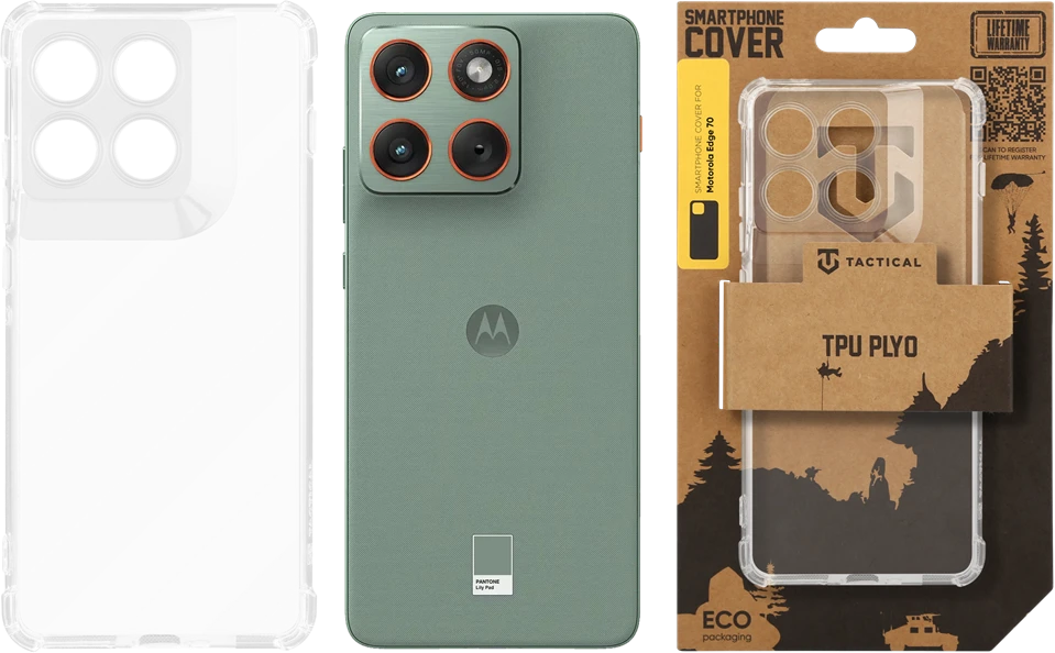 Tactical TPU Plyo dėklas skirtas Motorola Edge 70 skaidrus