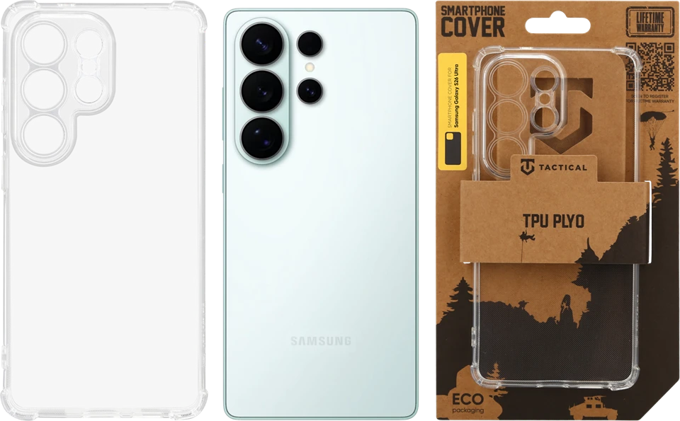 Tactical TPU Plyo dėklas skirtas Samsung Galaxy S26 Ultra skaidrus