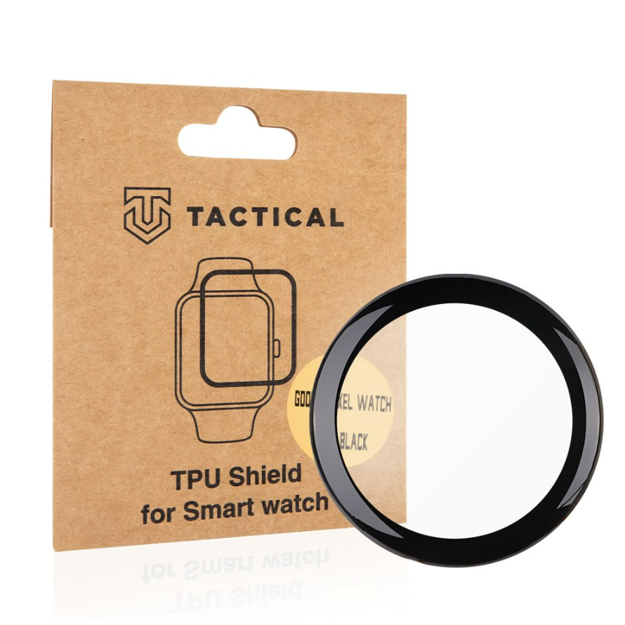Tactical Taktinė TPU apsauginė 3D plėvelė „Google Pixel Watch“ laikrodžiui, juodos spalvos