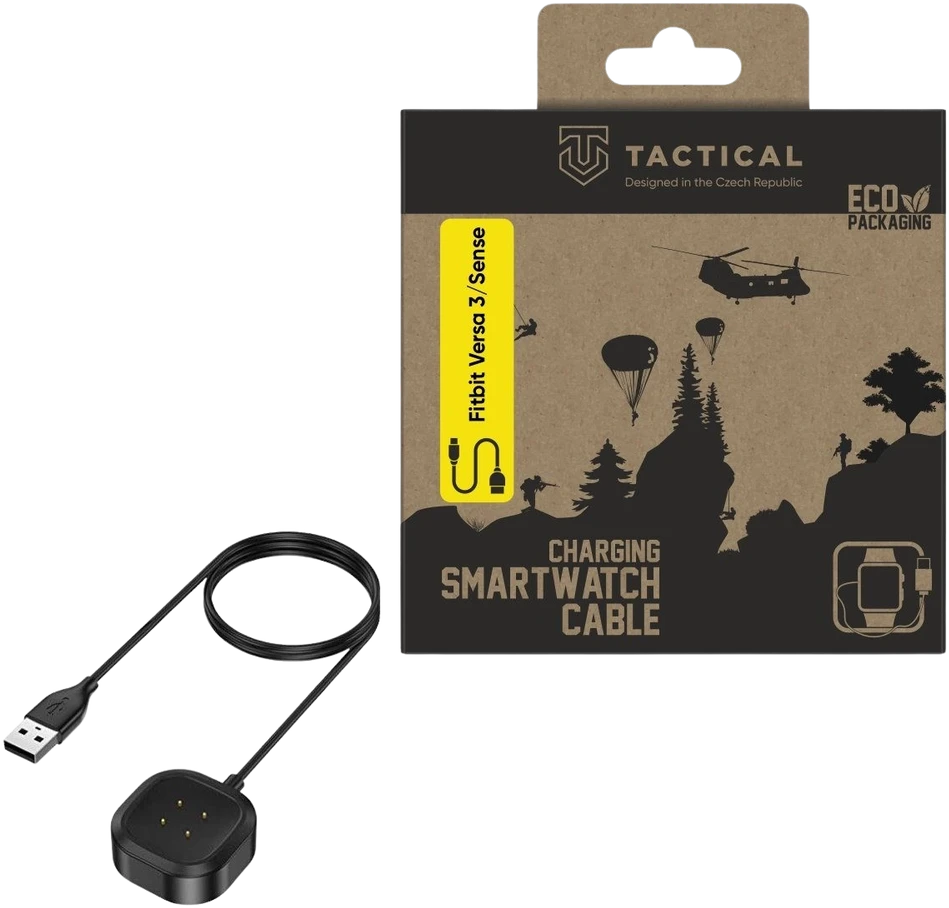 Tactical Taktinis USB įkrovimo laidas, skirtas „Fitbit Versa 3“ / „Sense“