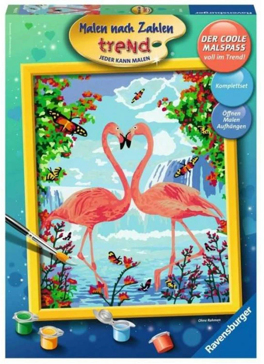 1Punkt Dažykite paveikslėlį „Flaming“ meilės flamingo tapybos rinkinys ZA5131