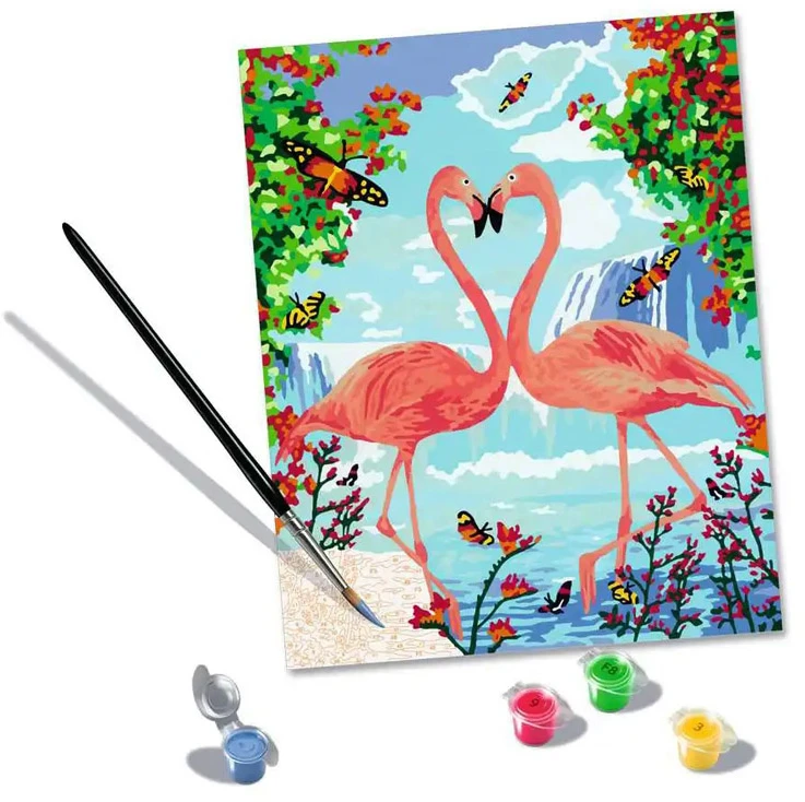 1Punkt Dažykite paveikslėlį „Flaming“ meilės flamingo tapybos rinkinys ZA5131