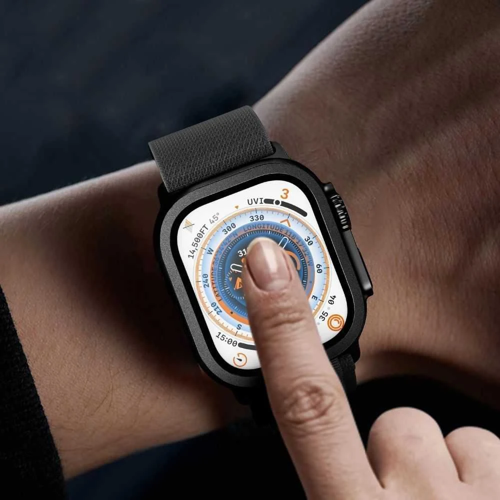 „Tech-Protect“ 2 grūdinto stiklo pakuotė, skirta „Apple Watch Ultra 49mm“ – juodas