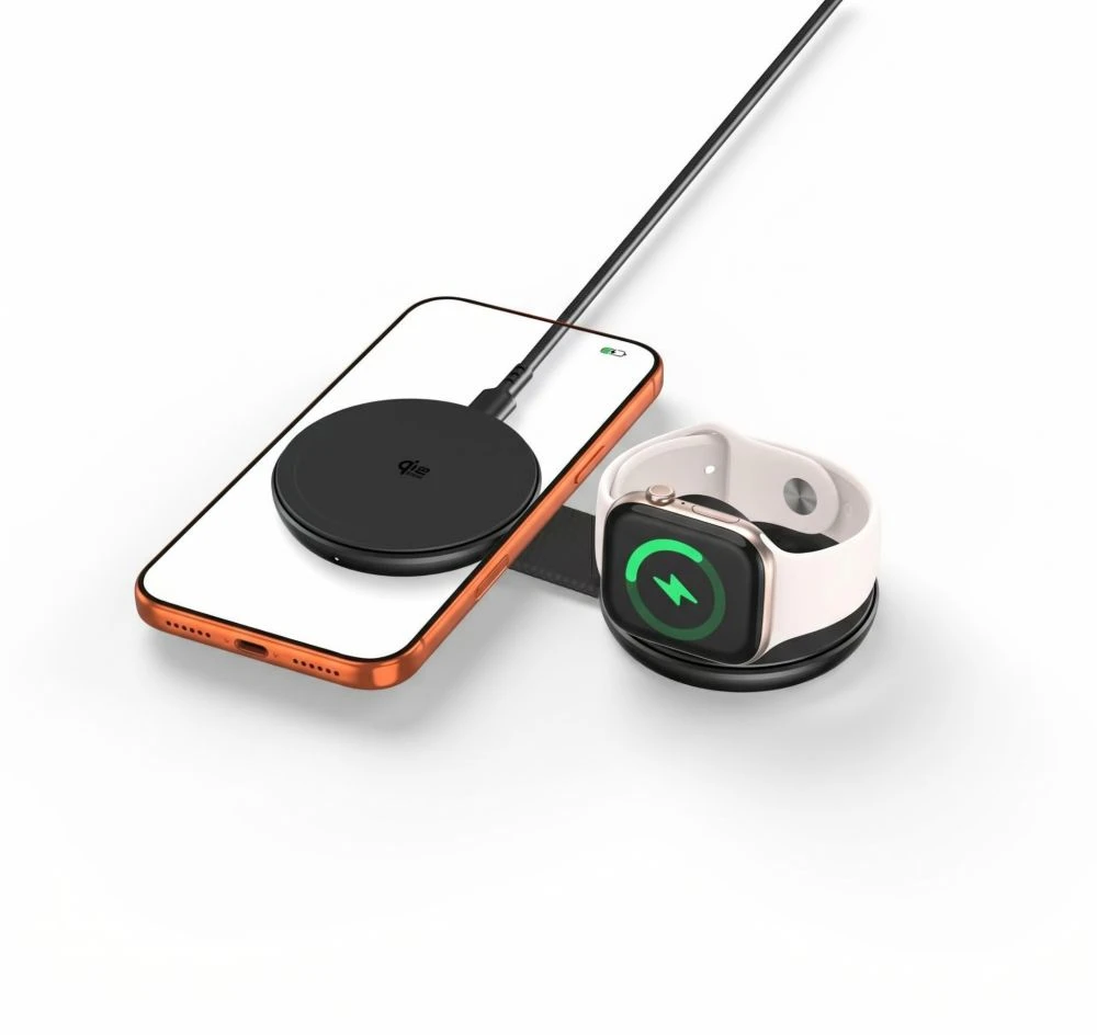 Tech-Protect A55 2IN1 MAGNETINIS MagSafe BELAIDIS ĮKROVIKLIS 25W QI2.2 Juodas