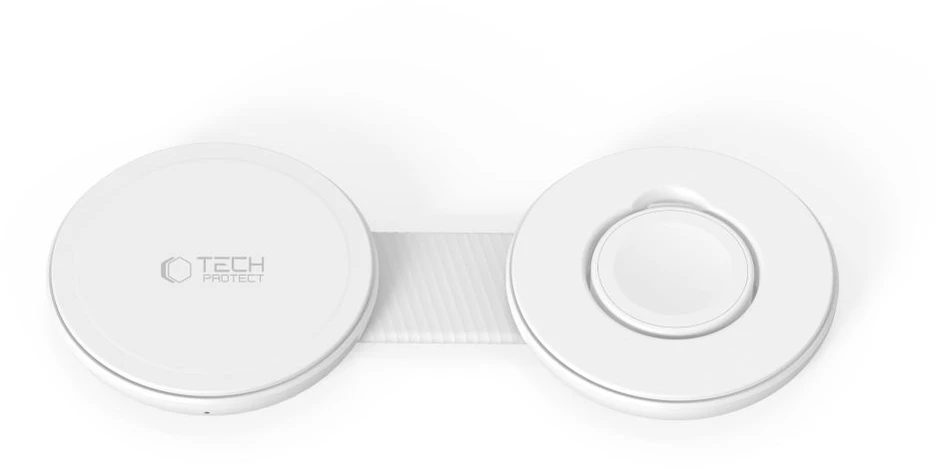 Tech-Protect A55 2IN1 MAGNETINIS MagSafe BELAIDIS ĮKROVIKLIS 25W QI2.2 Baltas