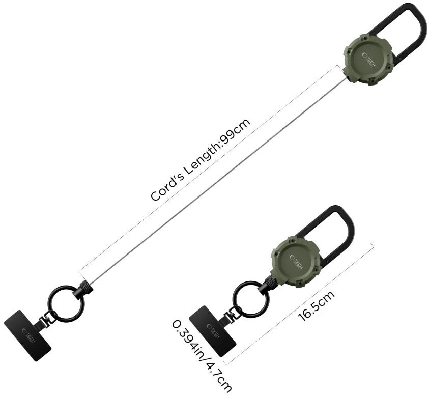 TECH-PROTECT ATH03 URBANLOOP APSAUGINIS DĖKLAS NUO VAGYSČIŲ MILITARY Žalias