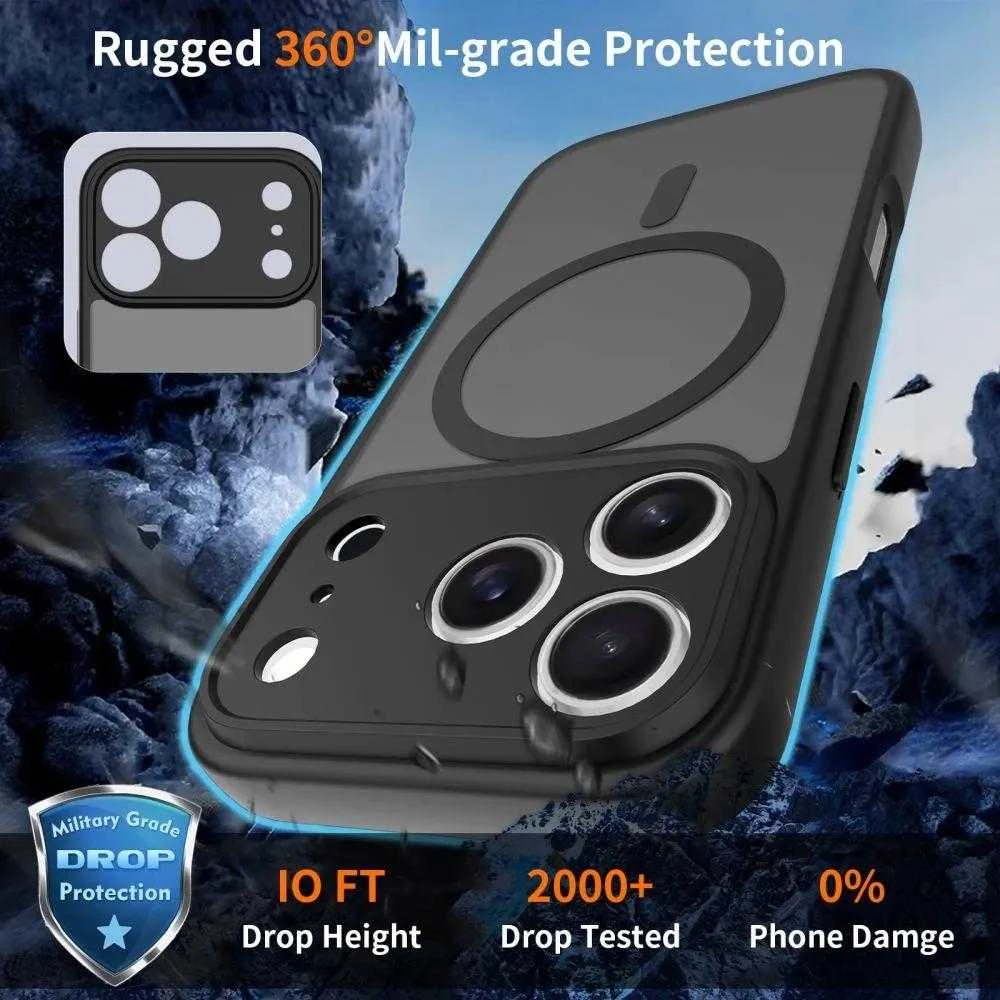 „Tech-Protect BasicMag MagSafe“ dėklas, skirtas „iPhone 17 Pro“ – matinis juodas