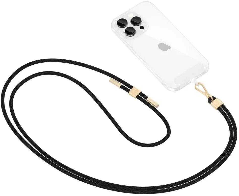 Tech-Protect C2S Rope Crossbody Strap Leash – dėklas telefonui juodos spalvos