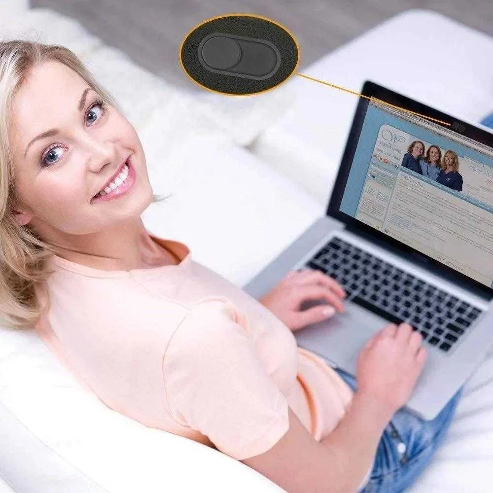„Tech-Protect Cam Fit+“ 3 nešiojamojo kompiuterio kameros dėklų rinkinys – juodas