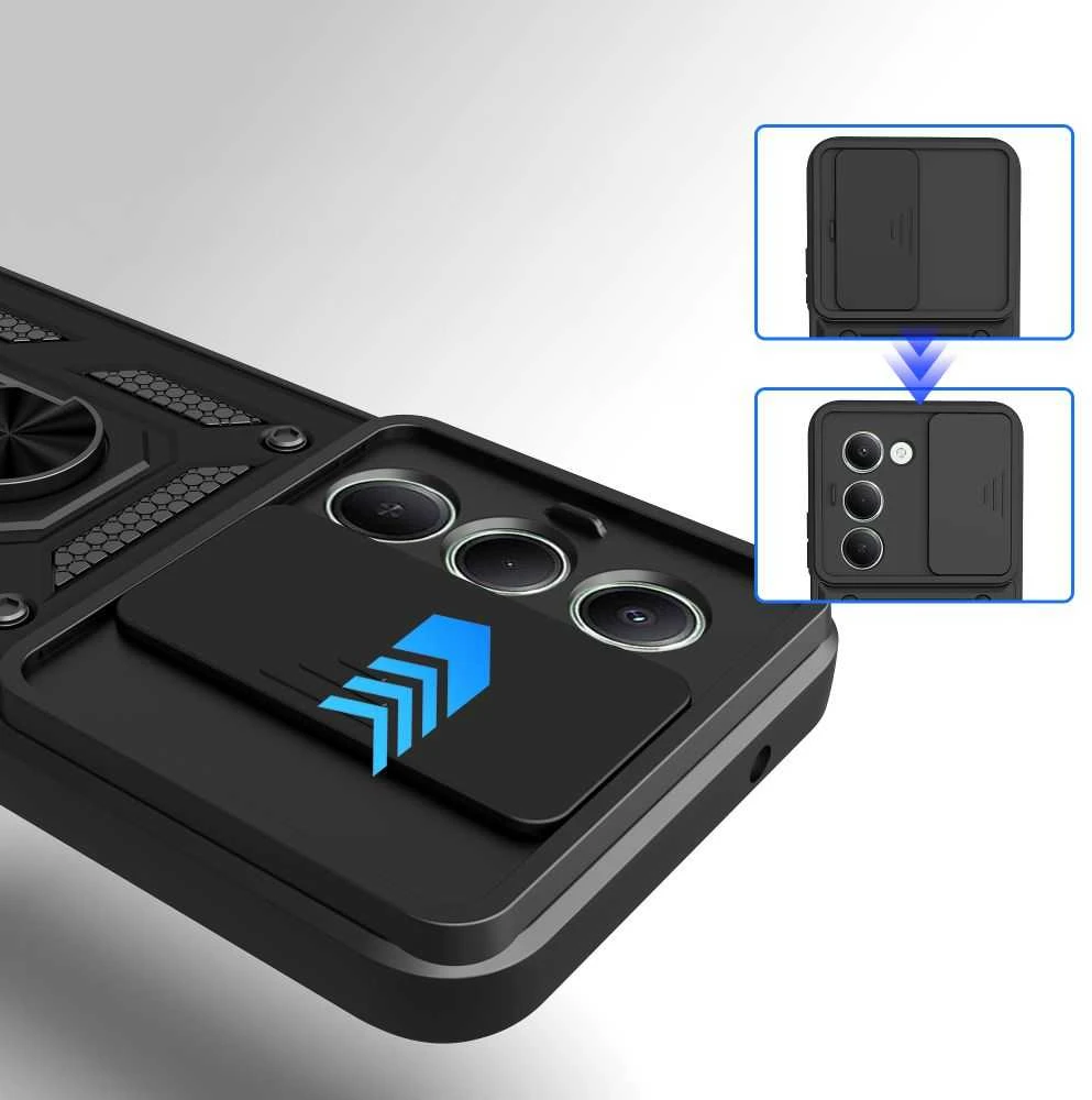 Tech-Protect CamShield Pro dėklas skirtas Xiaomi Redmi 15 4G / 5G – juodos spalvos