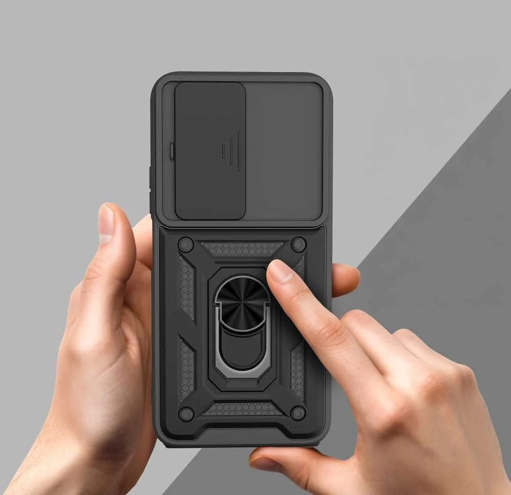 Tech-Protect CamShield Pro dėklas skirtas Xiaomi Redmi 15 4G / 5G – juodos spalvos