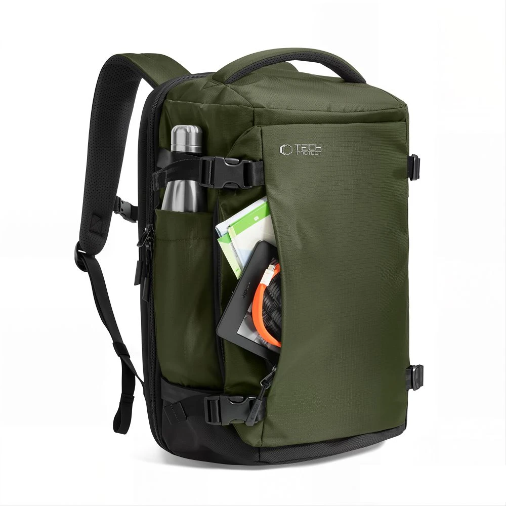 Tech-Protect DEFENDER S70 RYANAIR & WIZZAIR KELIONINĖ KUPRINĖ NEŠIOJAMAM KOMPIUTERIUI, 24L 40x30x20, KARINĖ ŽALIA