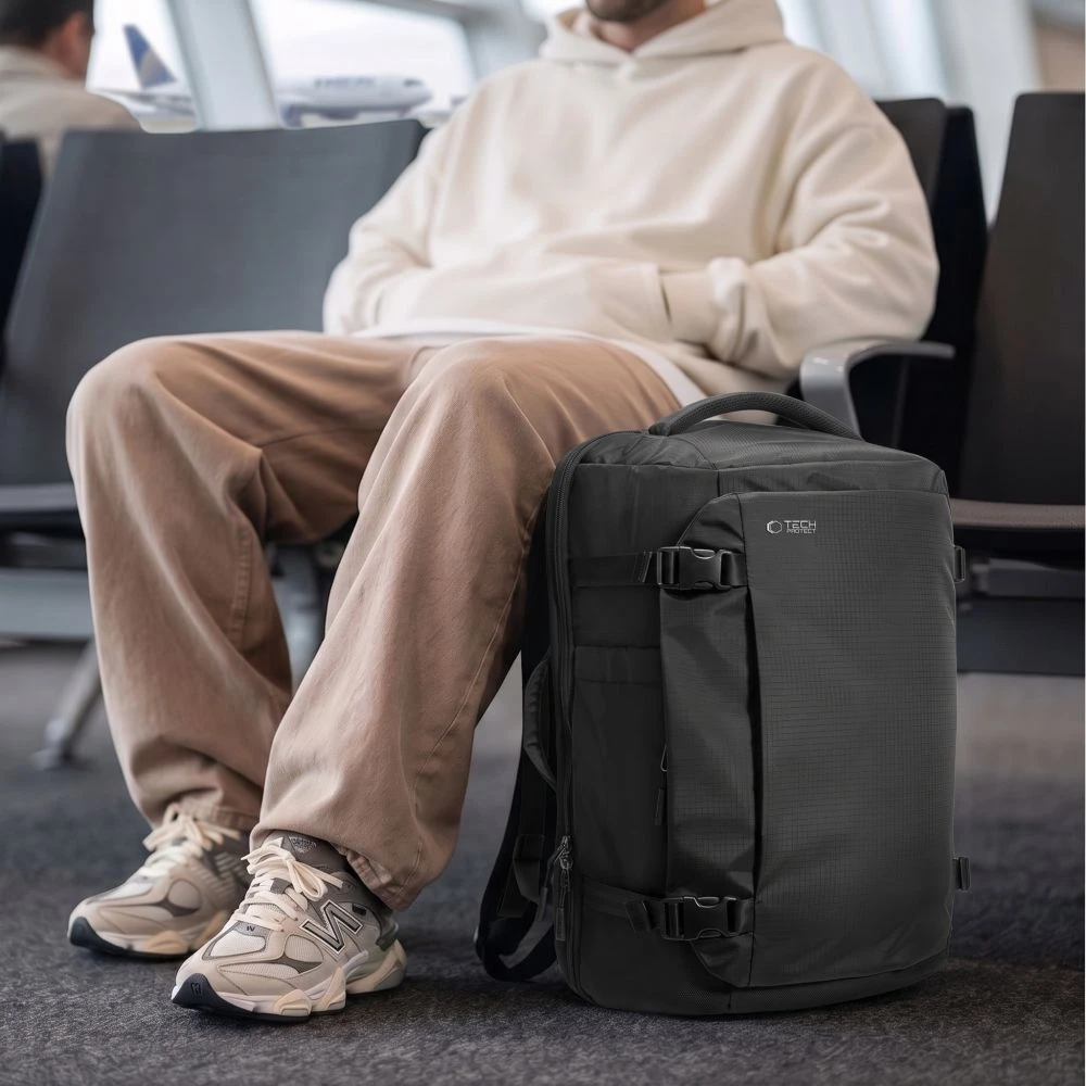 Tech-Protect DEFENDER S70 RYANAIR & WIZZAIR KELIONINĖ KUORINĖ NEŠIOJAMAM KOMPIUTERIUI 24L 40x30x20 JUODA