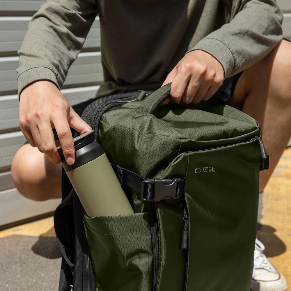 Tech-Protect DEFENDER S70 RYANAIR & WIZZAIR KELIONINĖ KUPRINĖ NEŠIOJAMAM KOMPIUTERIUI, 24L 40x30x20, KARINĖ ŽALIA