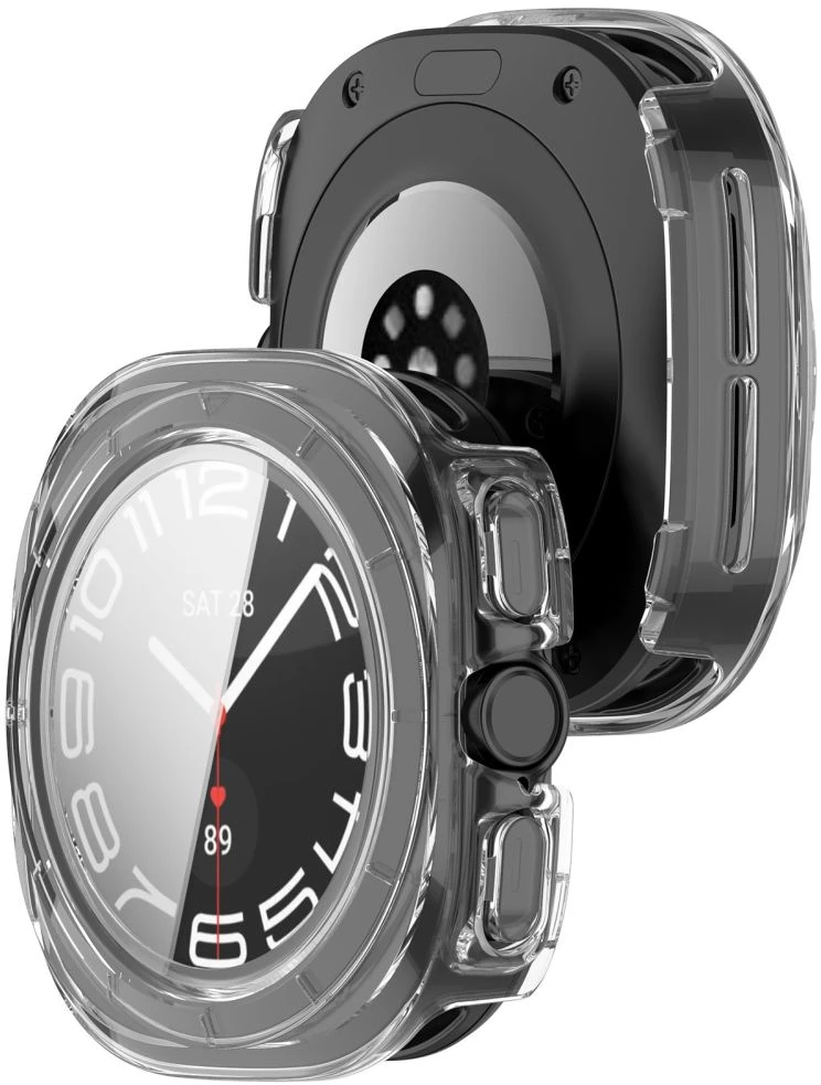 Tech-Protect DEFENSE 2-PACK SAMSUNG Samsung Galaxy WATCH ULTRA 2 2026 (47 MM) MATINĖ JUODA IR SKAIDRI