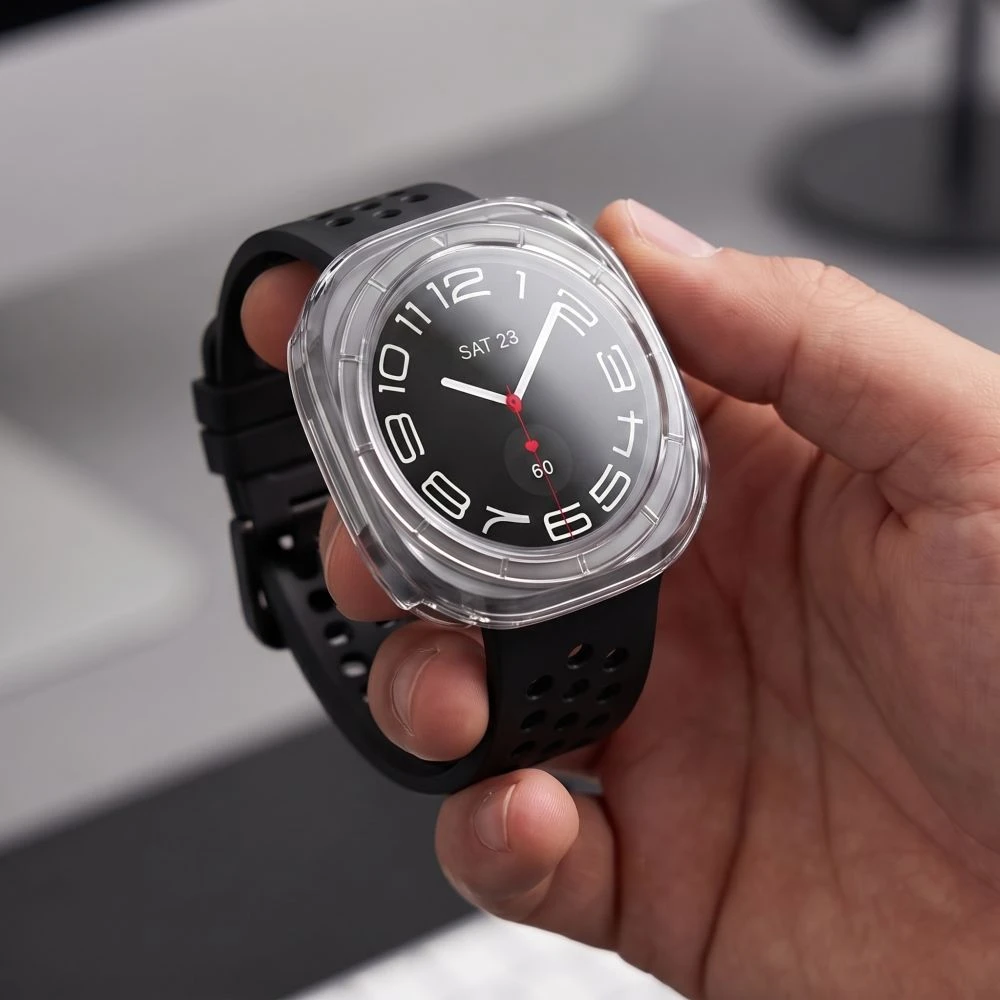 Tech-Protect DEFENSE 2-PACK SAMSUNG Samsung Galaxy WATCH ULTRA 2 2026 (47 MM) MATINĖ JUODA IR SKAIDRI