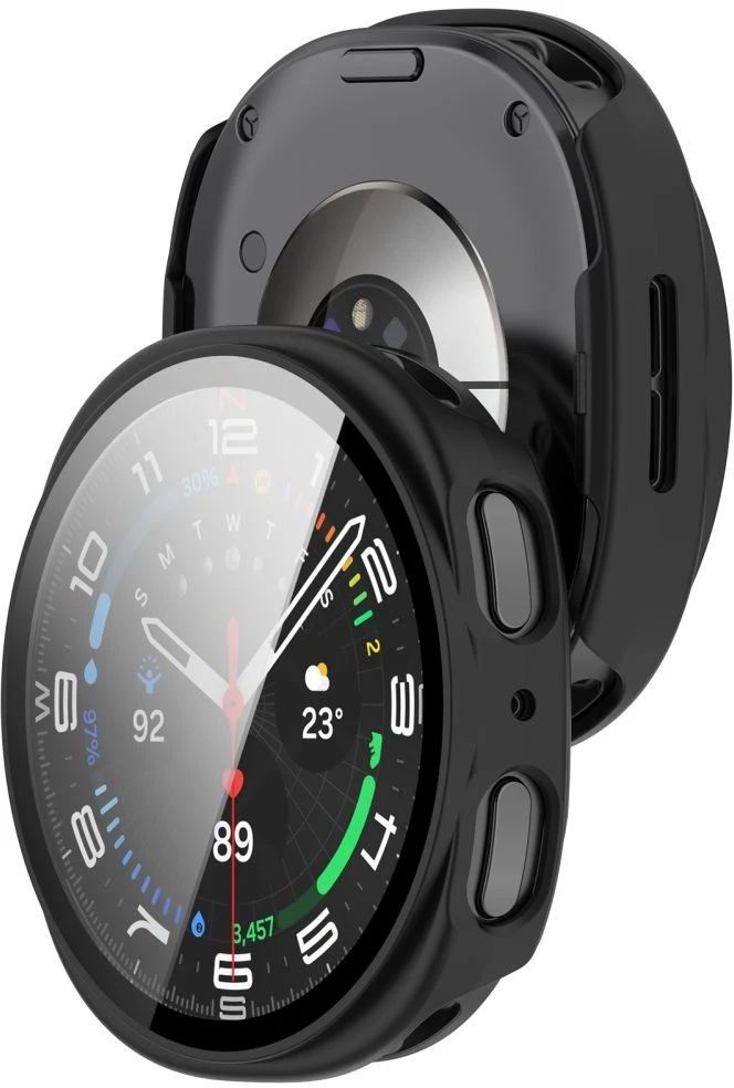 Tech-Protect DEFENSE 2-PACK SAMSUNG Samsung Galaxy WATCH 8 / 9 (40 MM) MATINIS Juodas IR SKAIDRUS