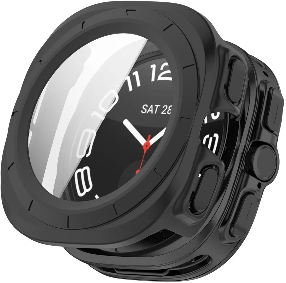 Tech-Protect DEFENSE 2-PACK SAMSUNG Samsung Galaxy WATCH ULTRA 2 2026 (47 MM) MATINĖ JUODA IR SKAIDRI