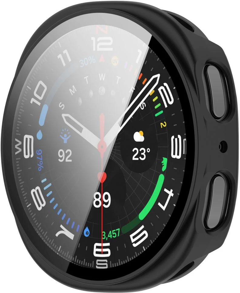 Tech-Protect DEFENSE 2-PACK SAMSUNG Samsung Galaxy WATCH 8 / 9 (40 MM) MATINIS Juodas IR SKAIDRUS