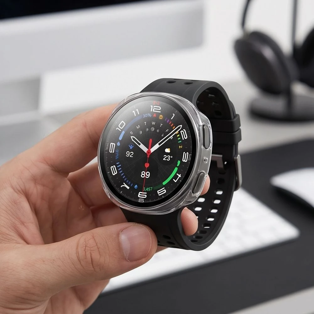 Tech-Protect DEFENSE 2-PACK SAMSUNG Samsung Galaxy WATCH 8 / 9 (40 MM) MATINIS Juodas IR SKAIDRUS