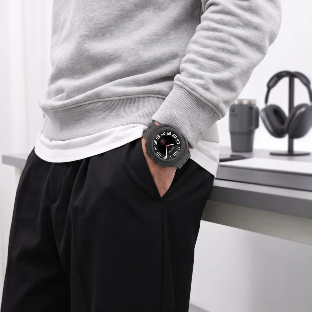 Tech-Protect DEFENSE 2-PACK SAMSUNG Samsung Galaxy WATCH ULTRA 2 2026 (47 MM) MATINĖ JUODA IR SKAIDRI