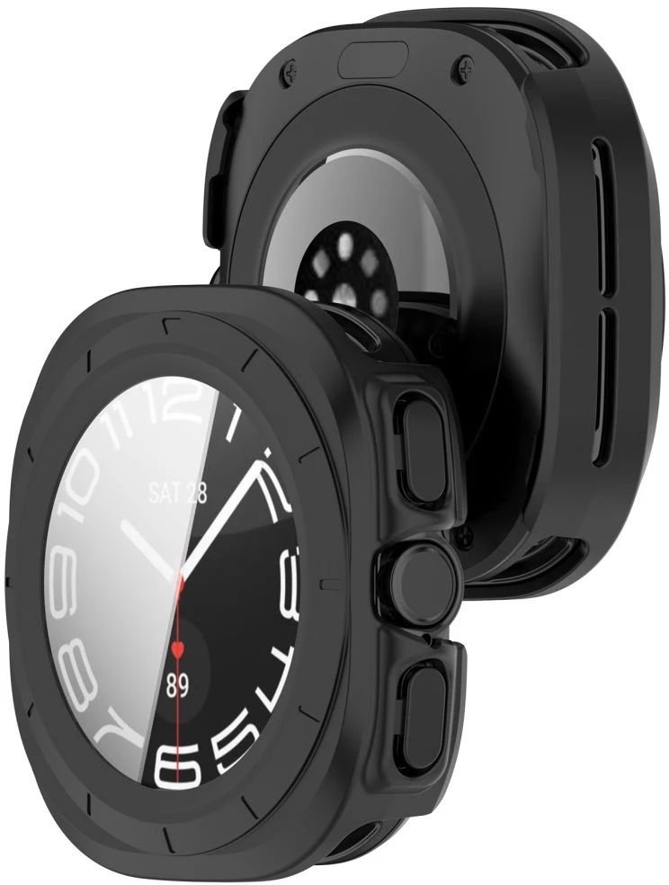 Tech-Protect DEFENSE 2-PACK SAMSUNG Samsung Galaxy WATCH ULTRA 2 2026 (47 MM) MATINĖ JUODA IR SKAIDRI