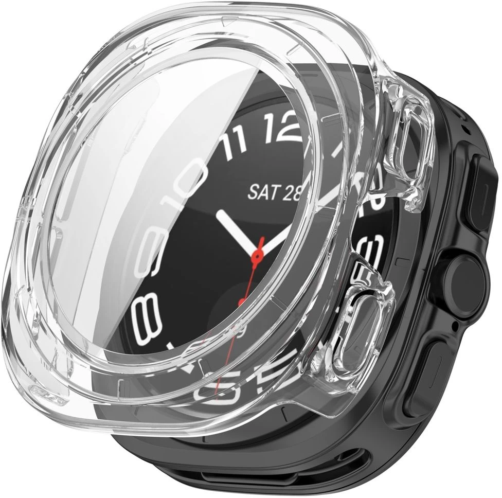 Tech-Protect DEFENSE 2-PACK SAMSUNG Samsung Galaxy WATCH ULTRA 2 2026 (47 MM) MATINĖ JUODA IR SKAIDRI