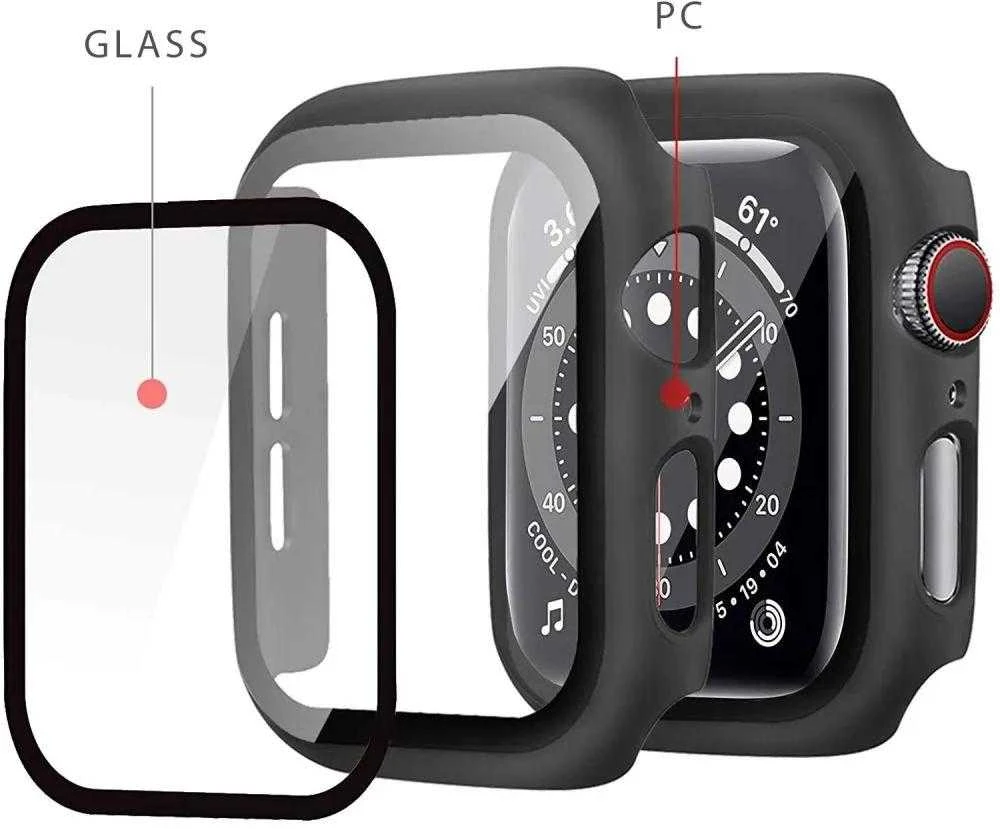 Tech Protect Išmaniojo laikrodžio Apple 4/5/6/SE ekrano rėmelis, Juodos spalvos, 44mm