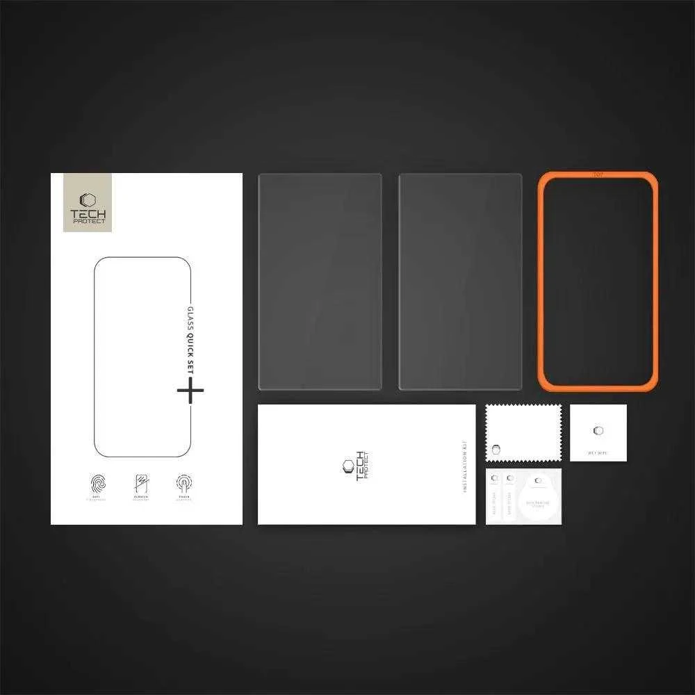 „Tech-Protect Easy Set+“ 2 grūdinto stiklo pakuotė, skirta „Nintendo Switch 2“ – skaidri